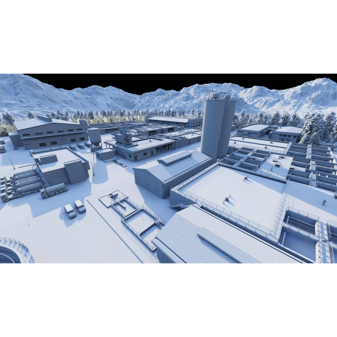 Water Treatment Plant 3D Model – Industrial Design, FBX, OBJ, Game-Ready - View 27