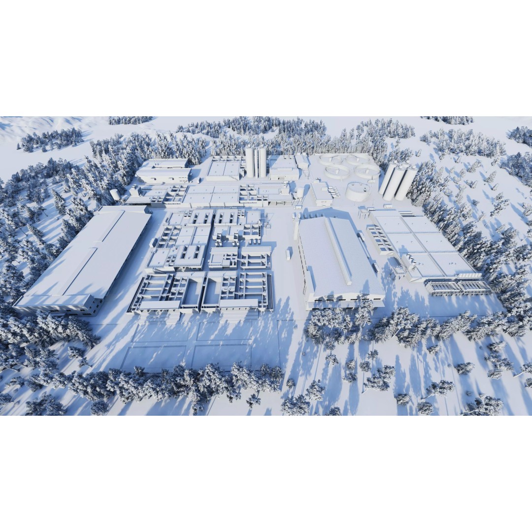 Water Treatment Plant 3D Model – Industrial Design, FBX, OBJ, Game-Ready - View 28