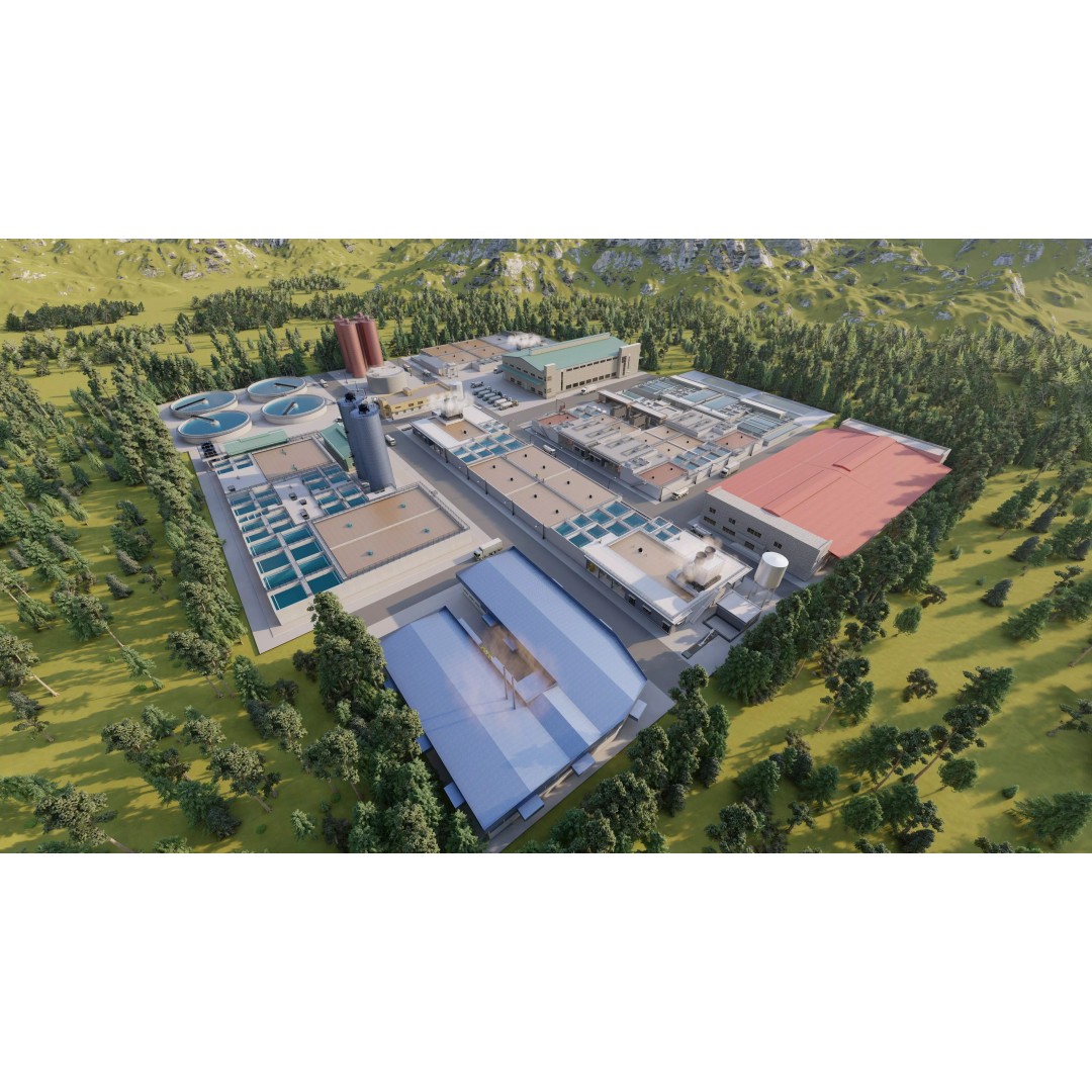 Water Treatment Plant 3D Model – Industrial Design, FBX, OBJ, Game-Ready - View 6