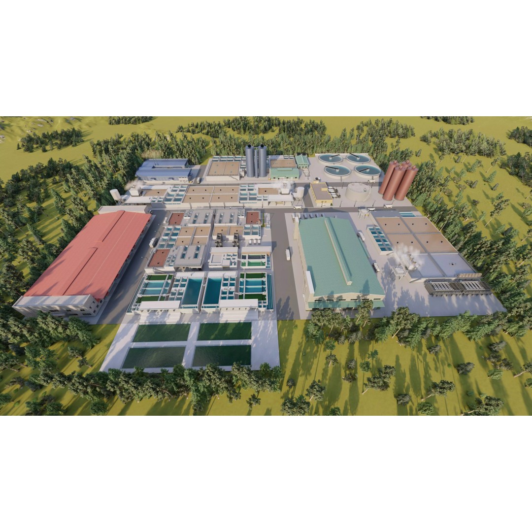 Water Treatment Plant 3D Model – Industrial Design, FBX, OBJ, Game-Ready - View 7