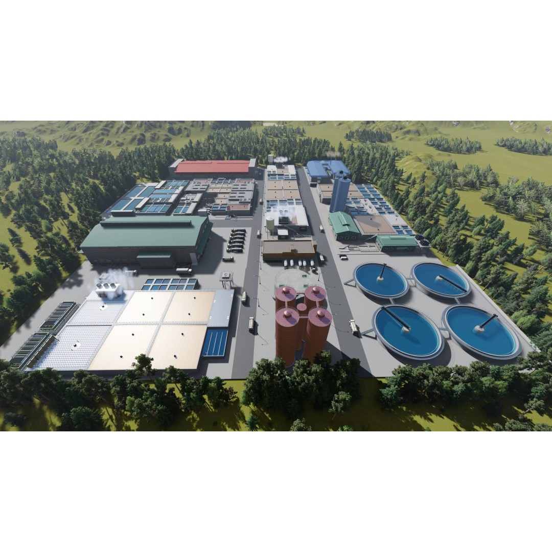 Water Treatment Plant 3D Model – Industrial Design, FBX, OBJ, Game-Ready - View 9