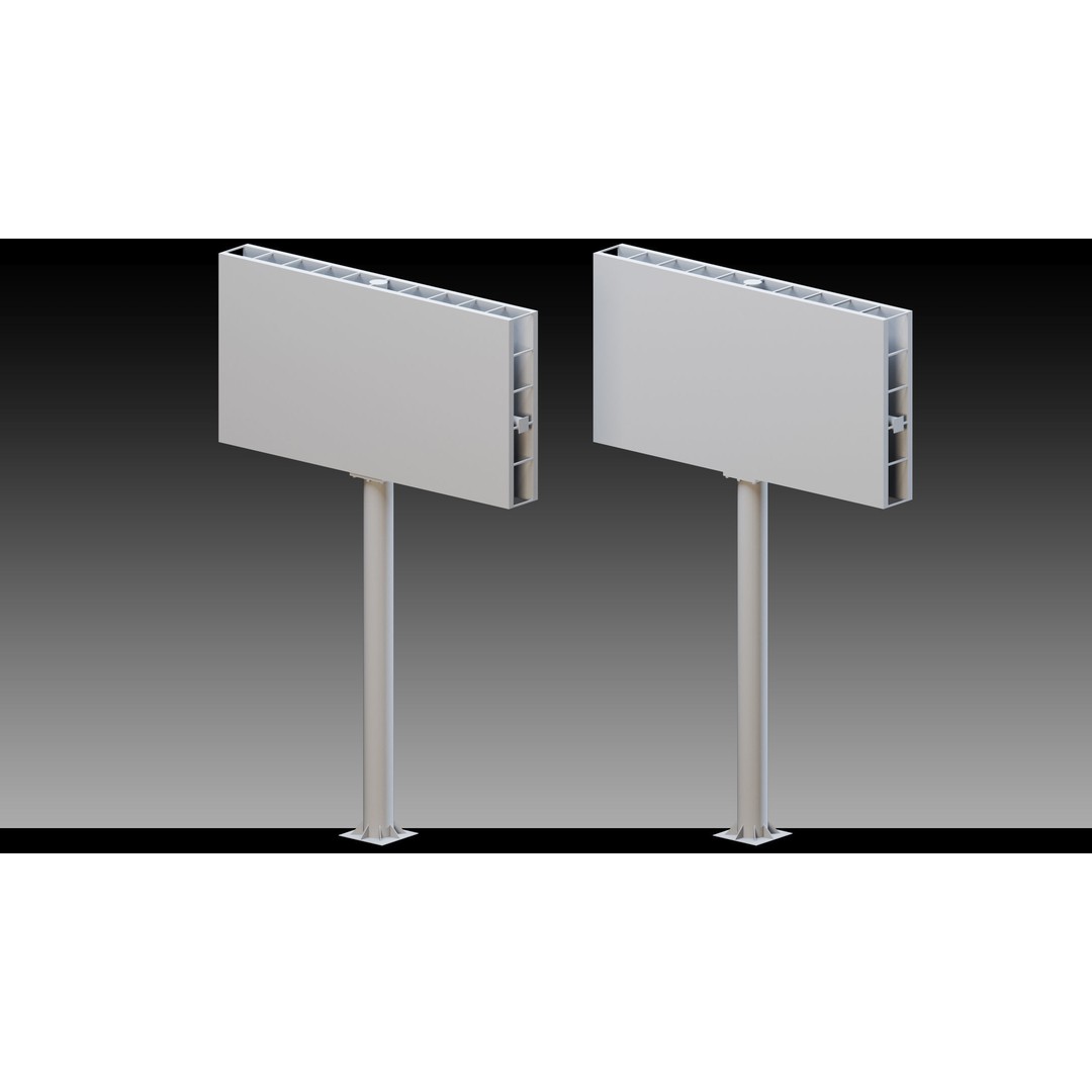 Billboard Props 3D Model – High Detail Polygon Mesh, FBX, OBJ - View 15