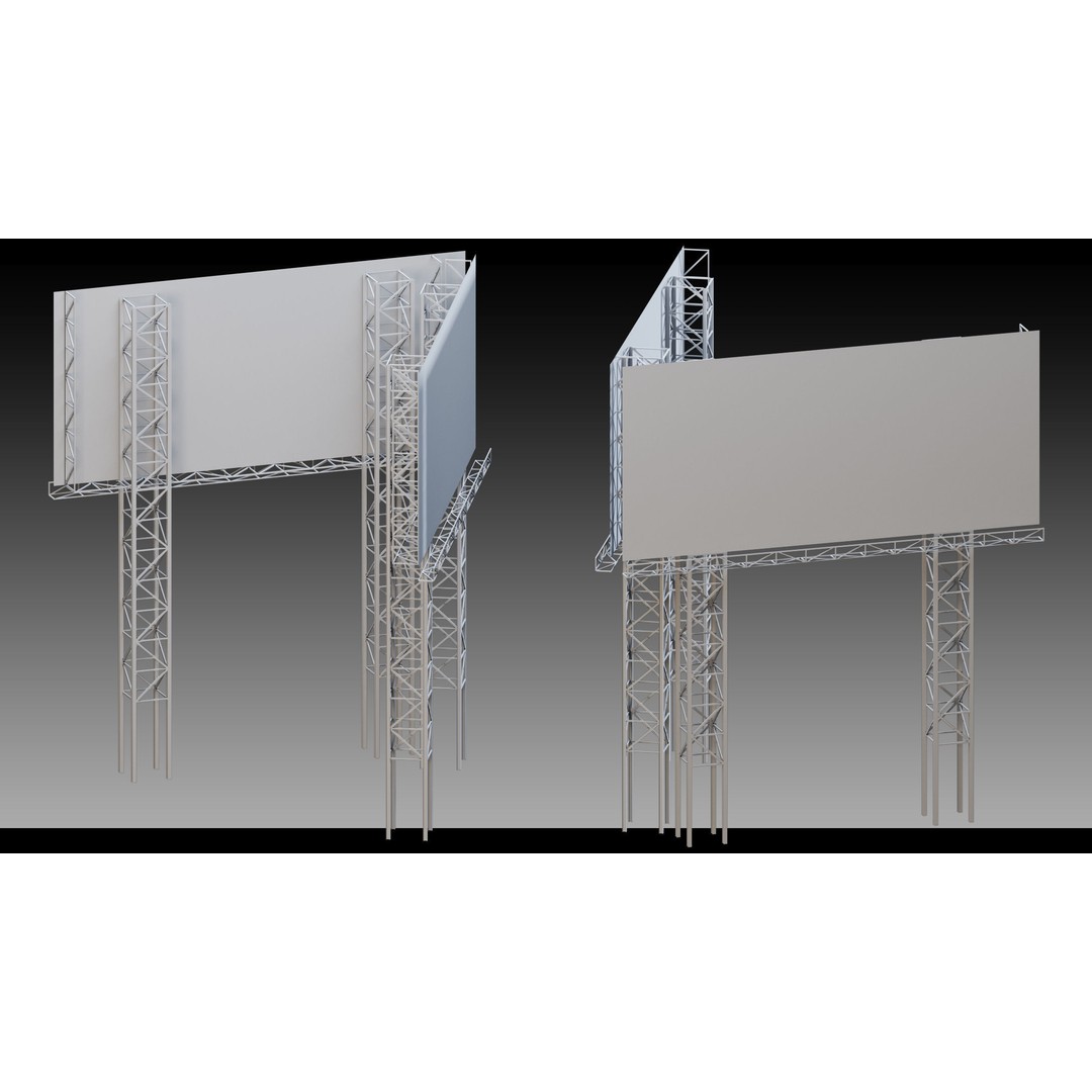 Billboard Props 3D Model – High Detail Polygon Mesh, FBX, OBJ - View 16