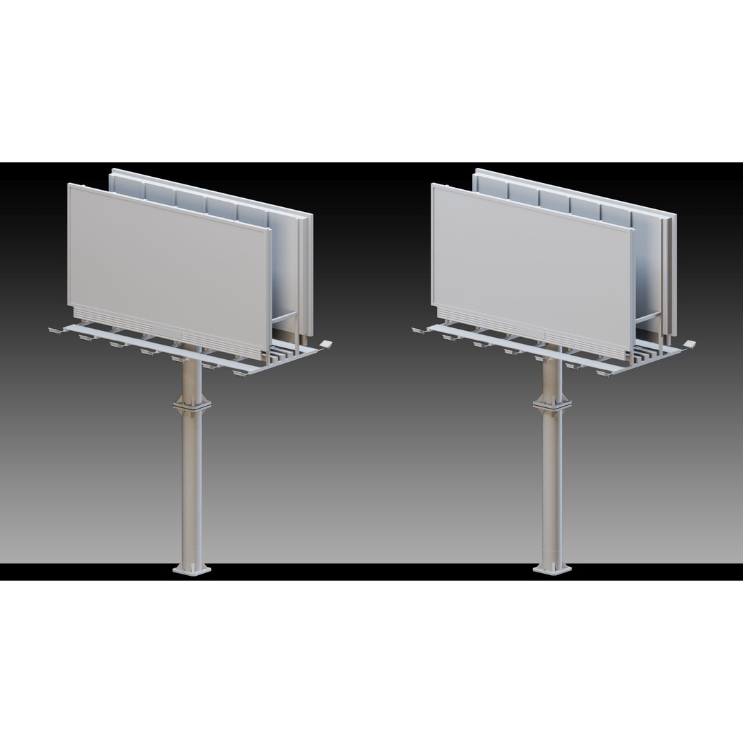 Billboard Props 3D Model – High Detail Polygon Mesh, FBX, OBJ - View 19