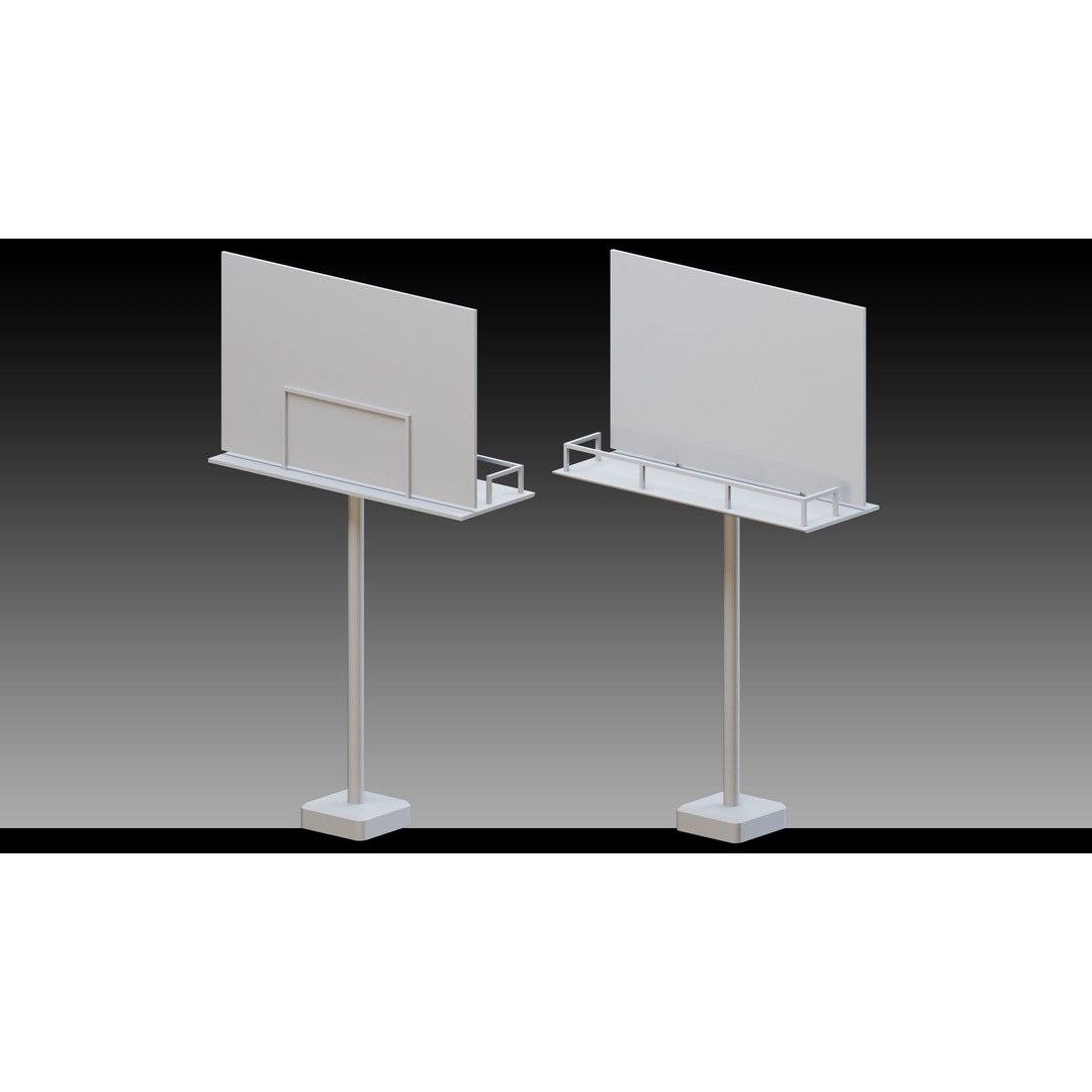 Billboard Props 3D Model – High Detail Polygon Mesh, FBX, OBJ - View 20