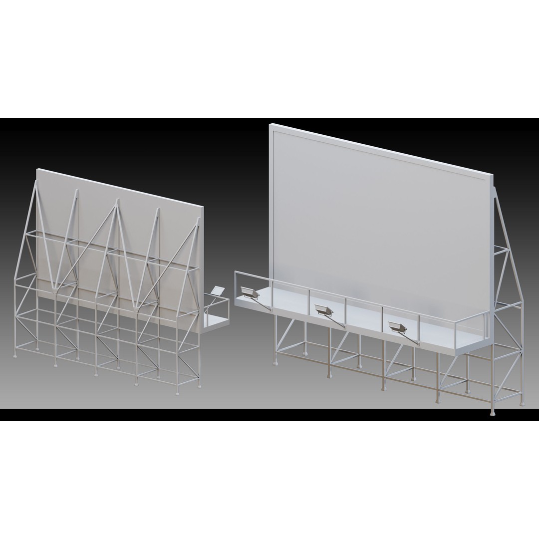 Billboard Props 3D Model – High Detail Polygon Mesh, FBX, OBJ - View 22