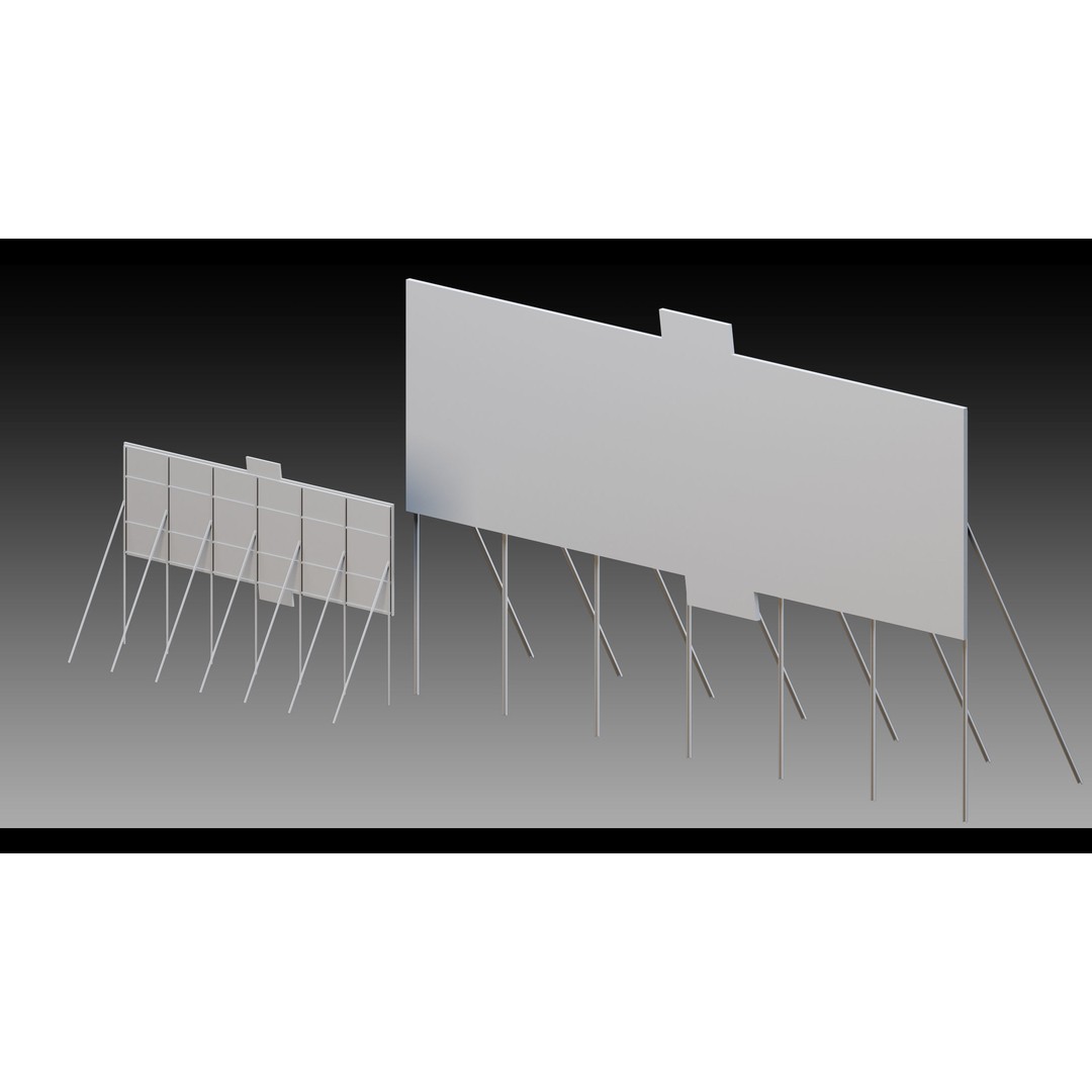 Billboard Props 3D Model – High Detail Polygon Mesh, FBX, OBJ - View 26