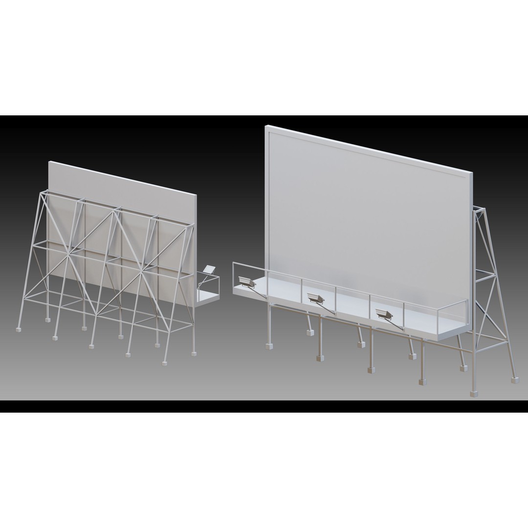 Billboard Props 3D Model – High Detail Polygon Mesh, FBX, OBJ - View 31