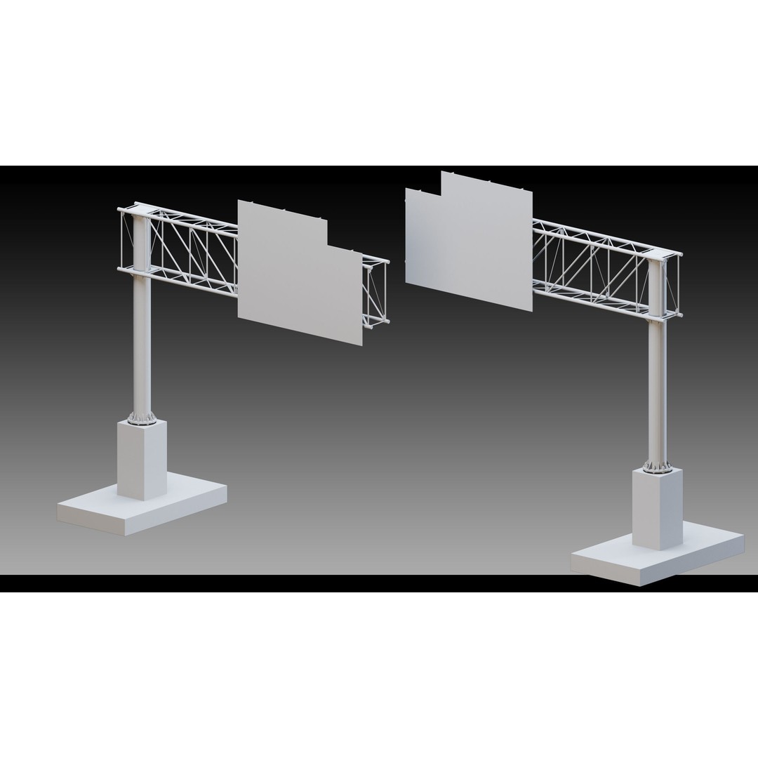 Billboard Props 3D Model – High Detail Polygon Mesh, FBX, OBJ - View 35