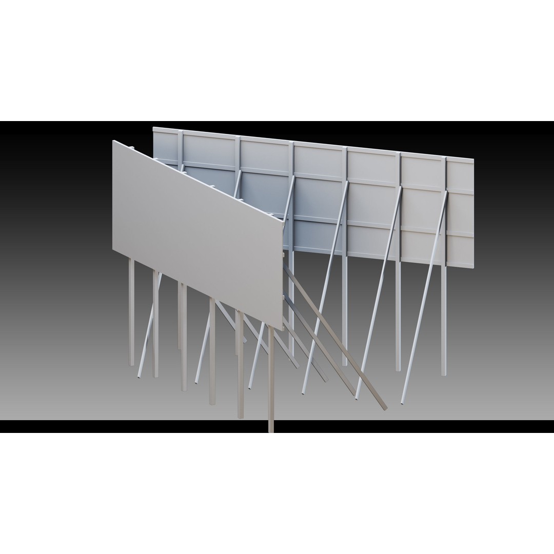 Billboard Props 3D Model – High Detail Polygon Mesh, FBX, OBJ - View 36