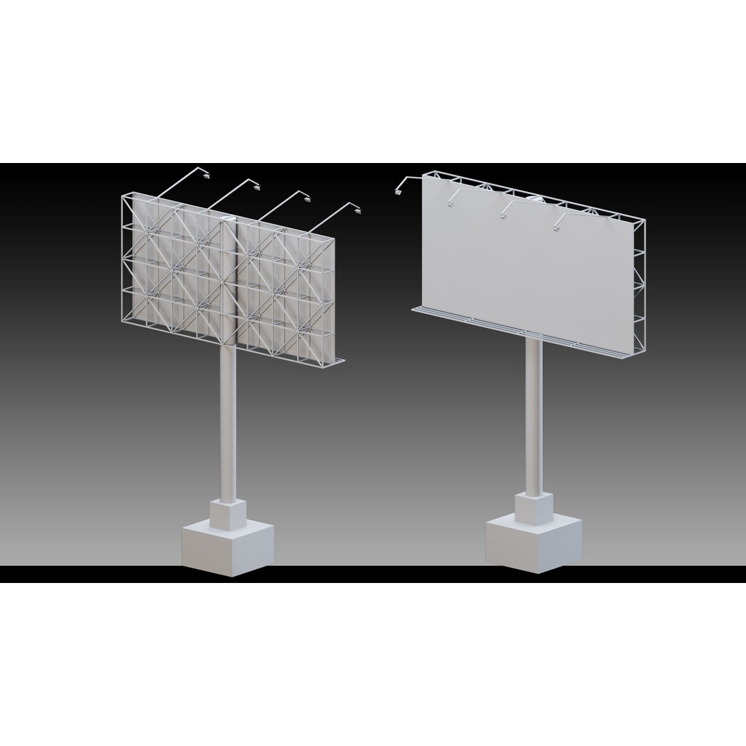 Billboard Props 3D Model – High Detail Polygon Mesh, FBX, OBJ - View 39