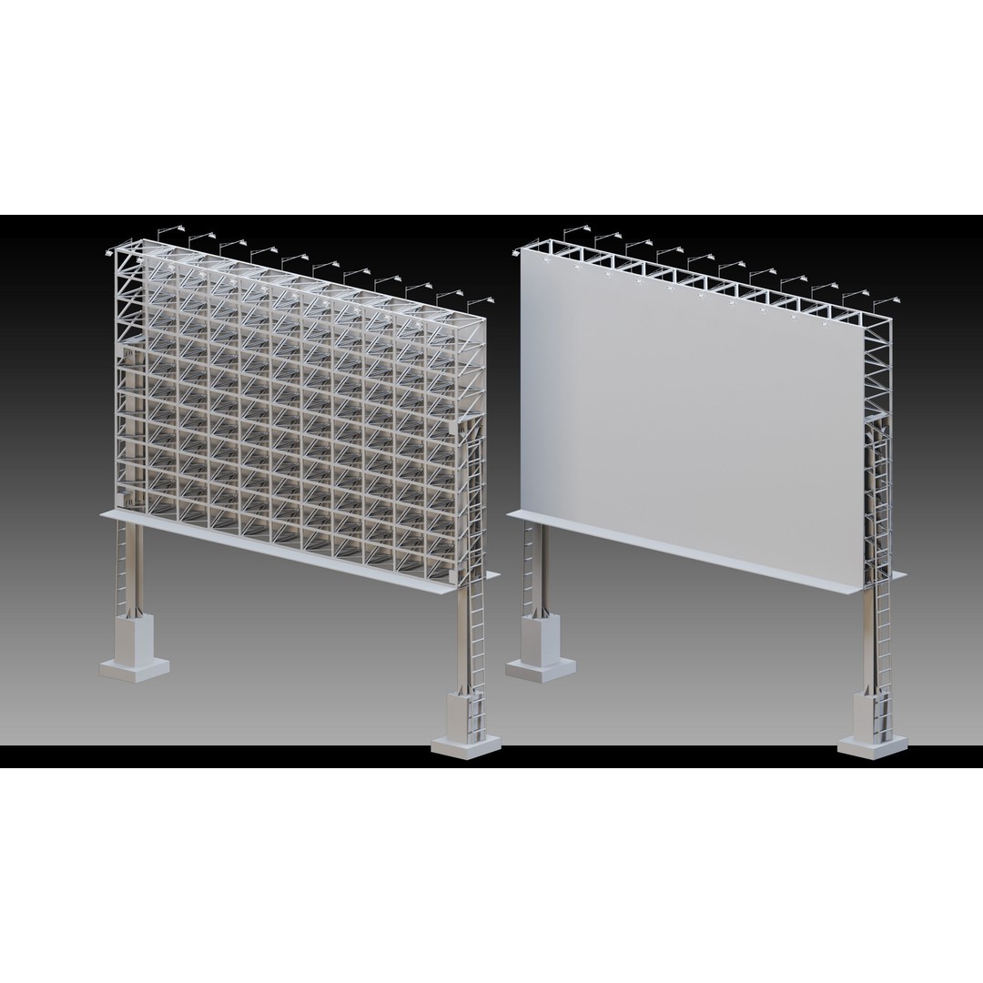 Billboard Props 3D Model – High Detail Polygon Mesh, FBX, OBJ - View 41