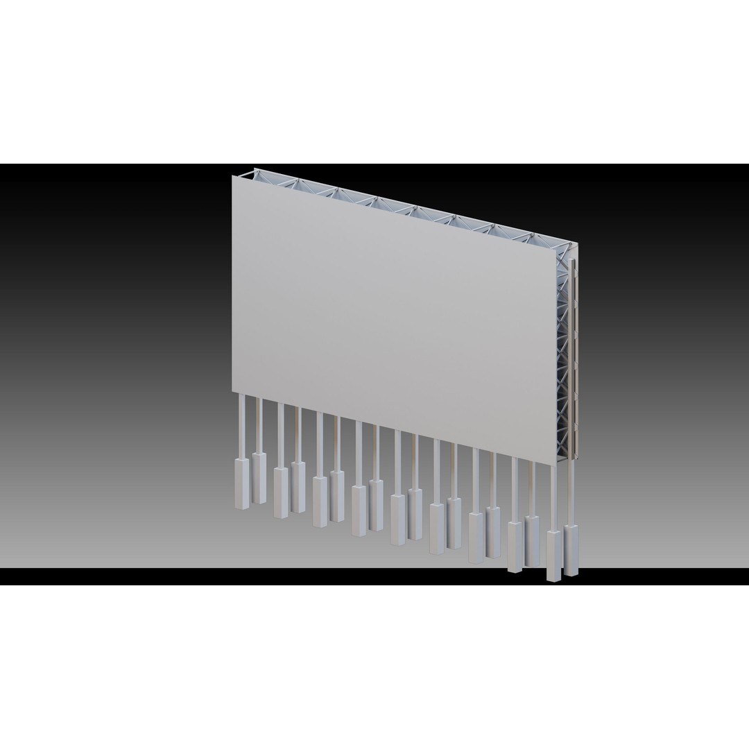 Billboard Props 3D Model – High Detail Polygon Mesh, FBX, OBJ - View 5