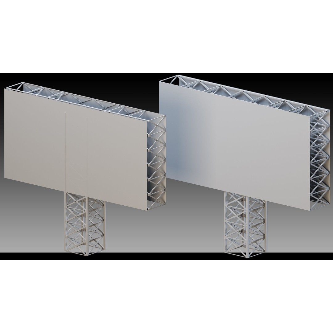 Billboard Props 3D Model – High Detail Polygon Mesh, FBX, OBJ - View 7
