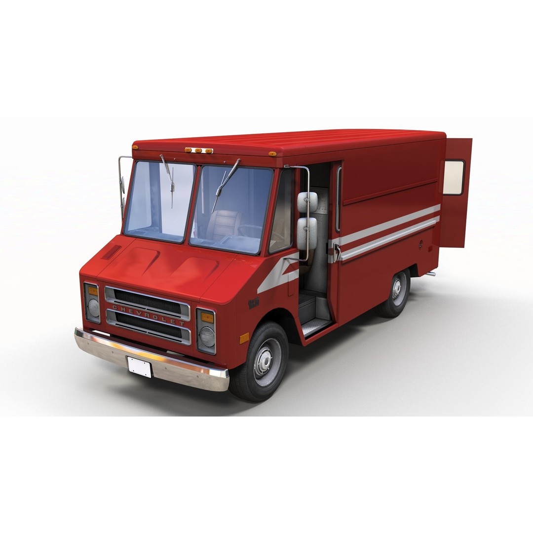 Panel Van 3D Model – Low Poly Game Ready Vehicle with PBR Textures - View 10