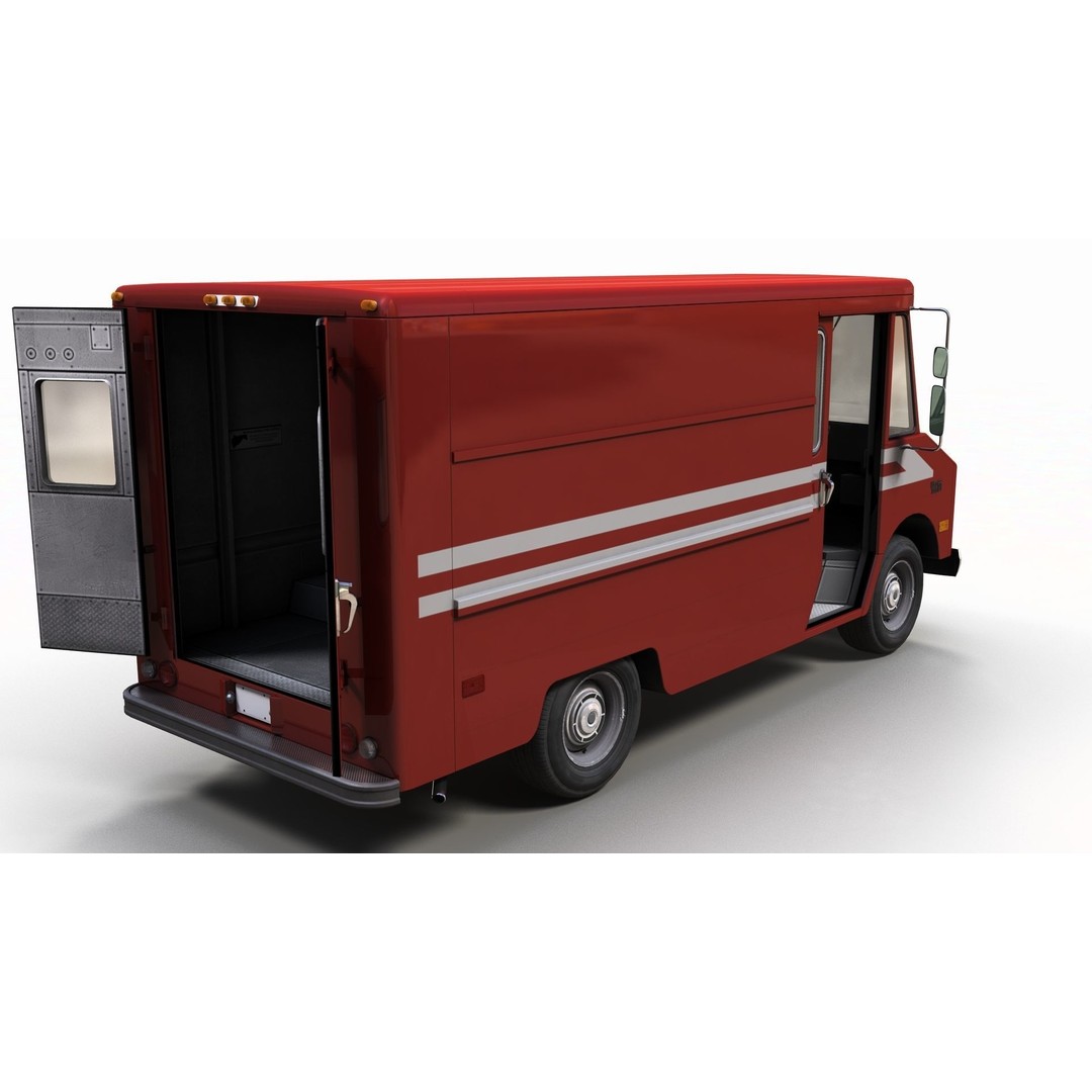 Panel Van 3D Model – Low Poly Game Ready Vehicle with PBR Textures - View 11