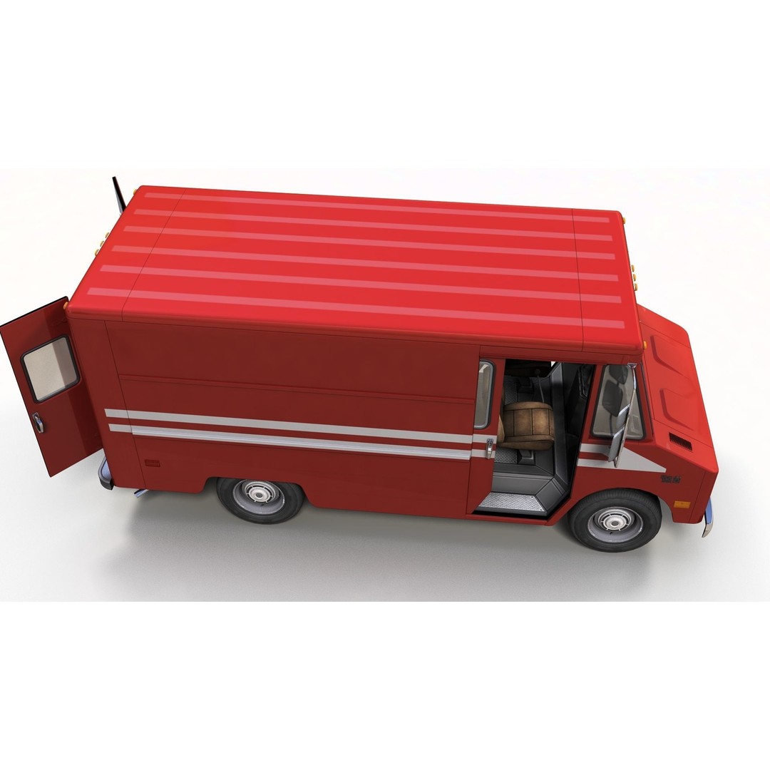 Panel Van 3D Model – Low Poly Game Ready Vehicle with PBR Textures - View 12