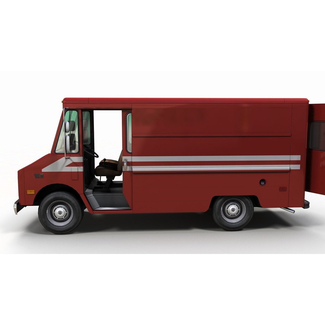 Panel Van 3D Model – Low Poly Game Ready Vehicle with PBR Textures - View 13