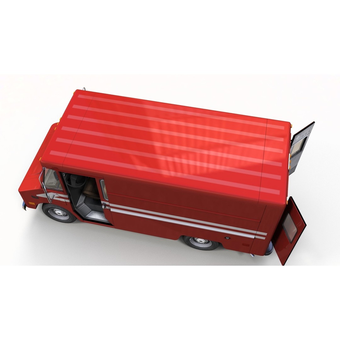 Panel Van 3D Model – Low Poly Game Ready Vehicle with PBR Textures - View 14