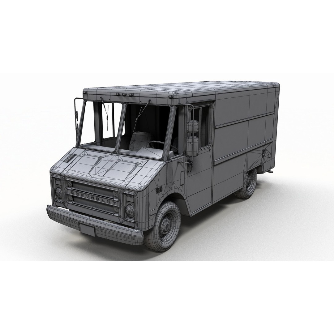 Panel Van 3D Model – Low Poly Game Ready Vehicle with PBR Textures - View 16