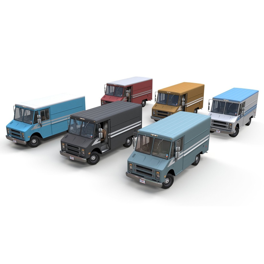 Panel Van 3D Model – Low Poly Game Ready Vehicle with PBR Textures - View 17