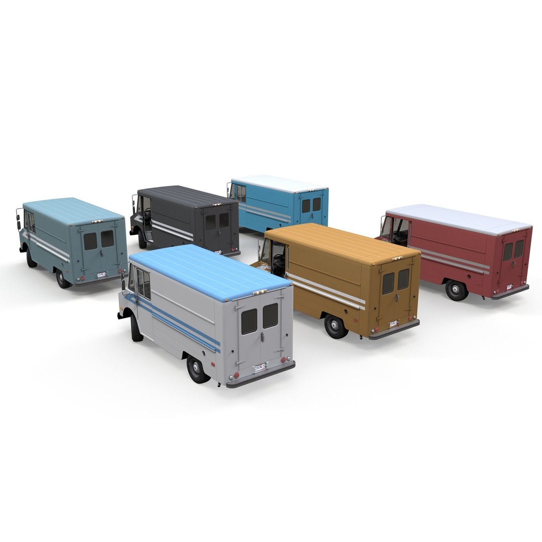 Panel Van 3D Model – Low Poly Game Ready Vehicle with PBR Textures - View 18