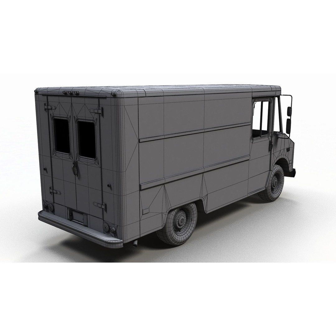 Panel Van 3D Model – Low Poly Game Ready Vehicle with PBR Textures - View 19