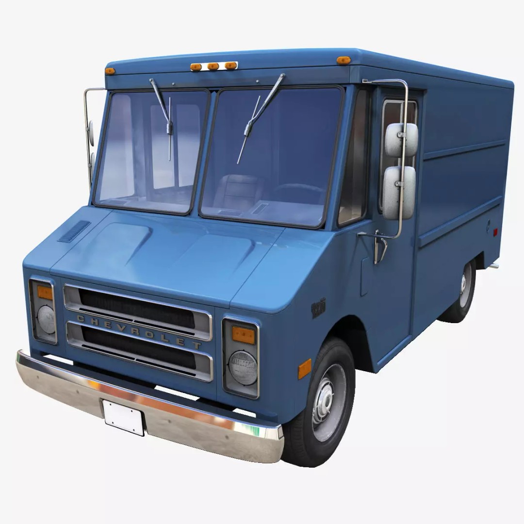 Panel Van 3D Model – Low Poly Game Ready Vehicle with PBR Textures - View 2