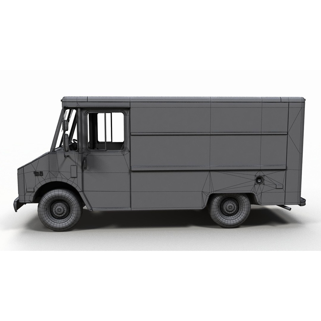 Panel Van 3D Model – Low Poly Game Ready Vehicle with PBR Textures - View 21