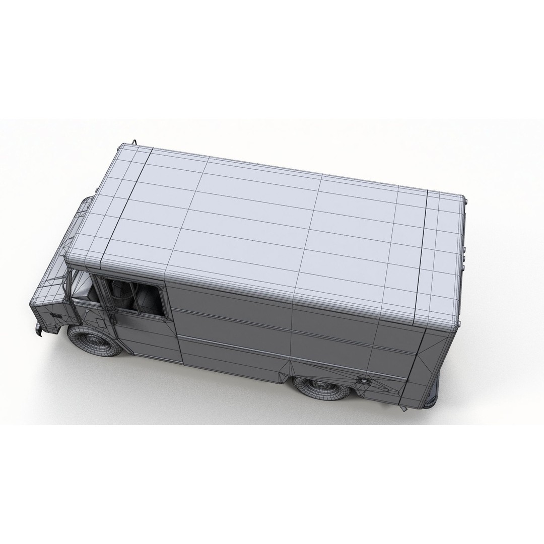 Panel Van 3D Model – Low Poly Game Ready Vehicle with PBR Textures - View 22