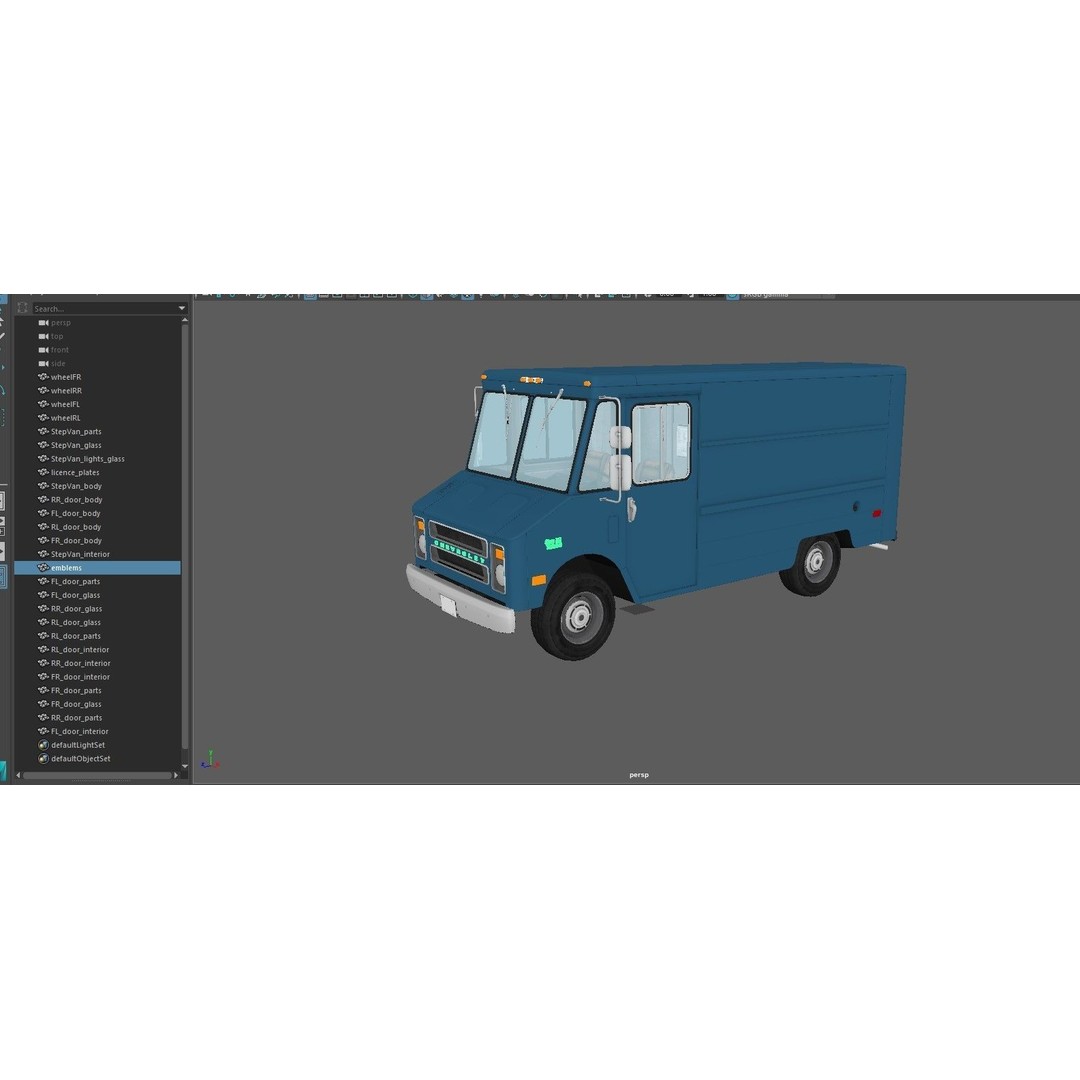 Panel Van 3D Model – Low Poly Game Ready Vehicle with PBR Textures - View 25