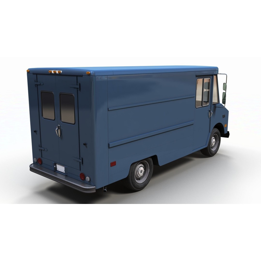 Panel Van 3D Model – Low Poly Game Ready Vehicle with PBR Textures - View 4