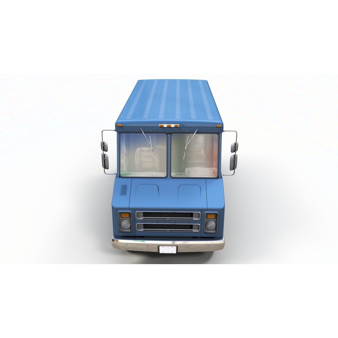 Panel Van 3D Model – Low Poly Game Ready Vehicle with PBR Textures - View 8
