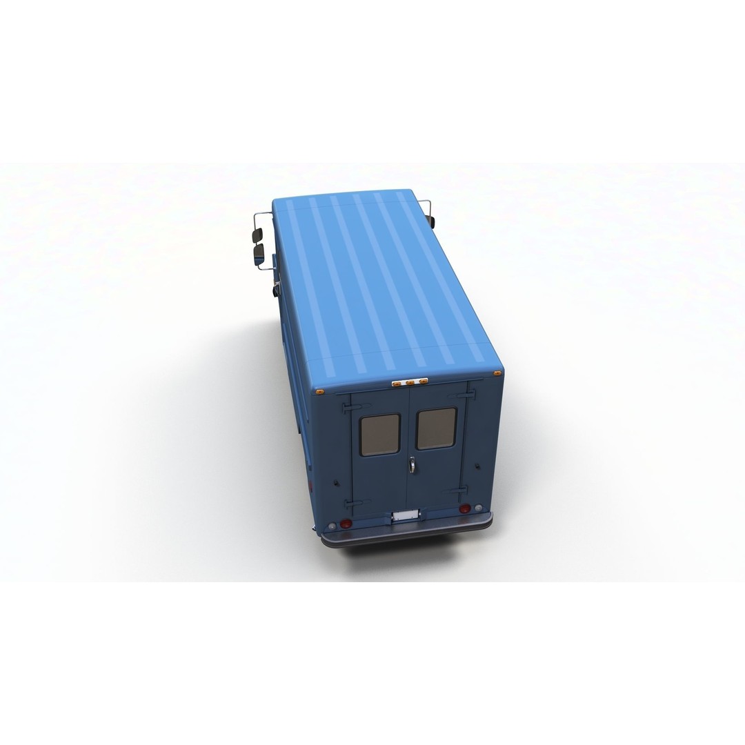 Panel Van 3D Model – Low Poly Game Ready Vehicle with PBR Textures - View 9
