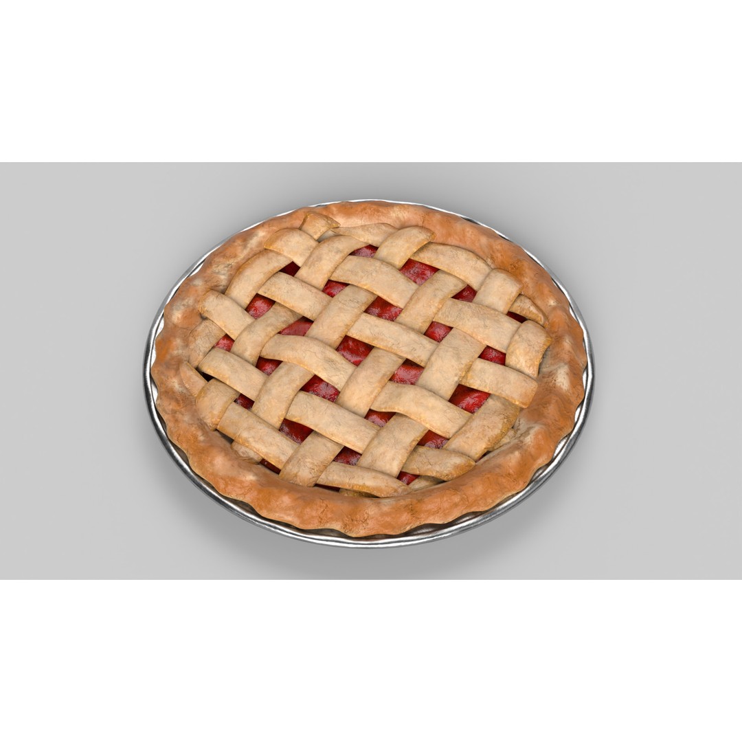 Cherry Pie 3D Model – Realistic PBR Game Asset, FBX - View 12