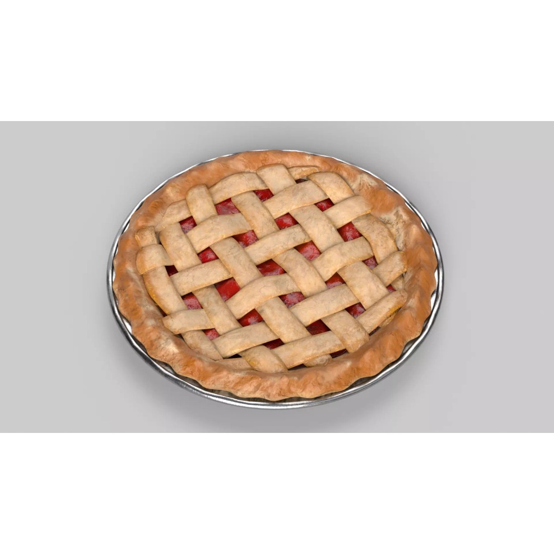 Cherry Pie 3D Model – Realistic PBR Game Asset, FBX - View 2