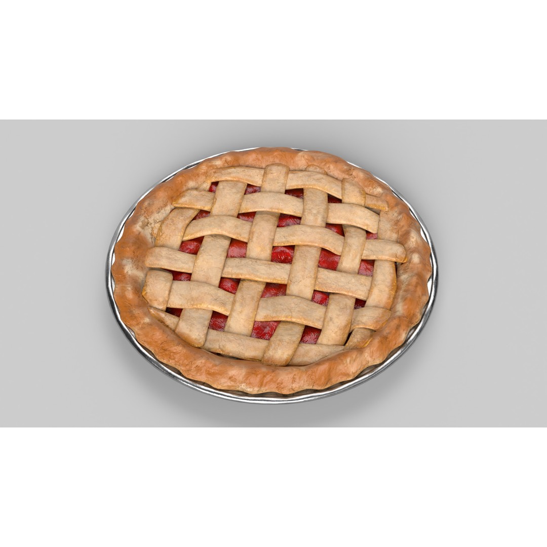 Cherry Pie 3D Model – Realistic PBR Game Asset, FBX - View 8