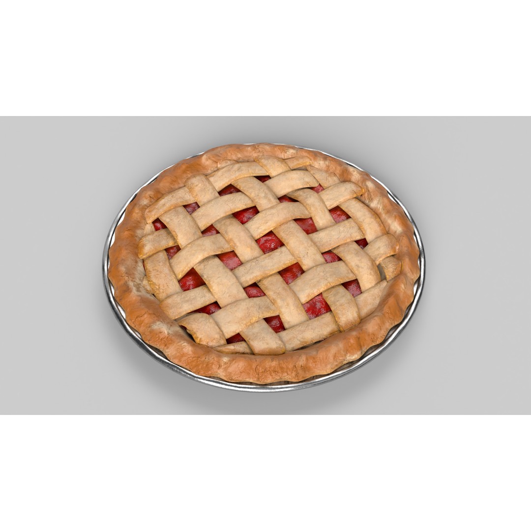 Cherry Pie 3D Model – Realistic PBR Game Asset, FBX - View 9