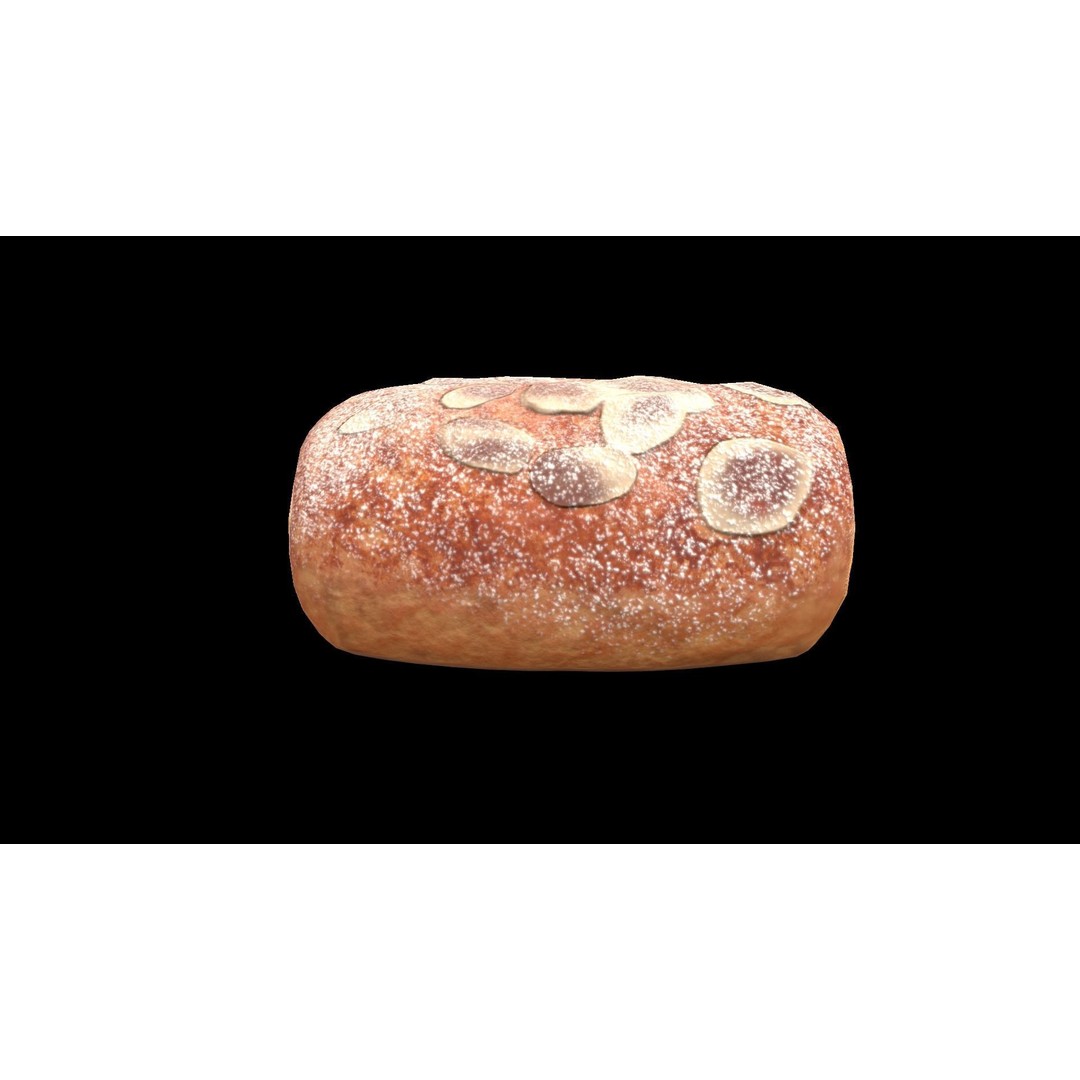 Almond Chocolatine 3D Model – Low Poly PBR Game Asset, FBX - View 10