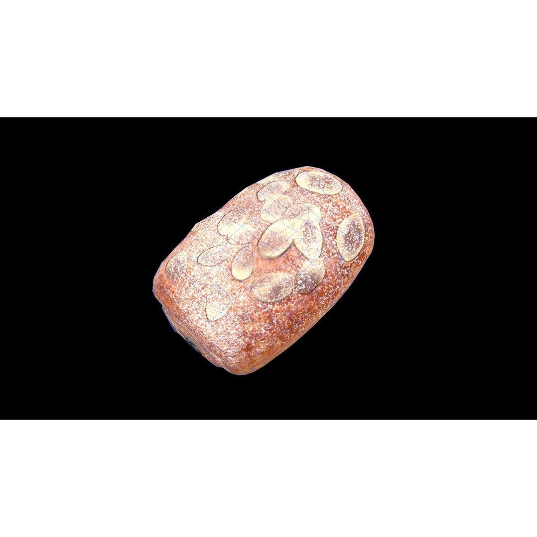 Almond Chocolatine 3D Model – Low Poly PBR Game Asset, FBX - View 7