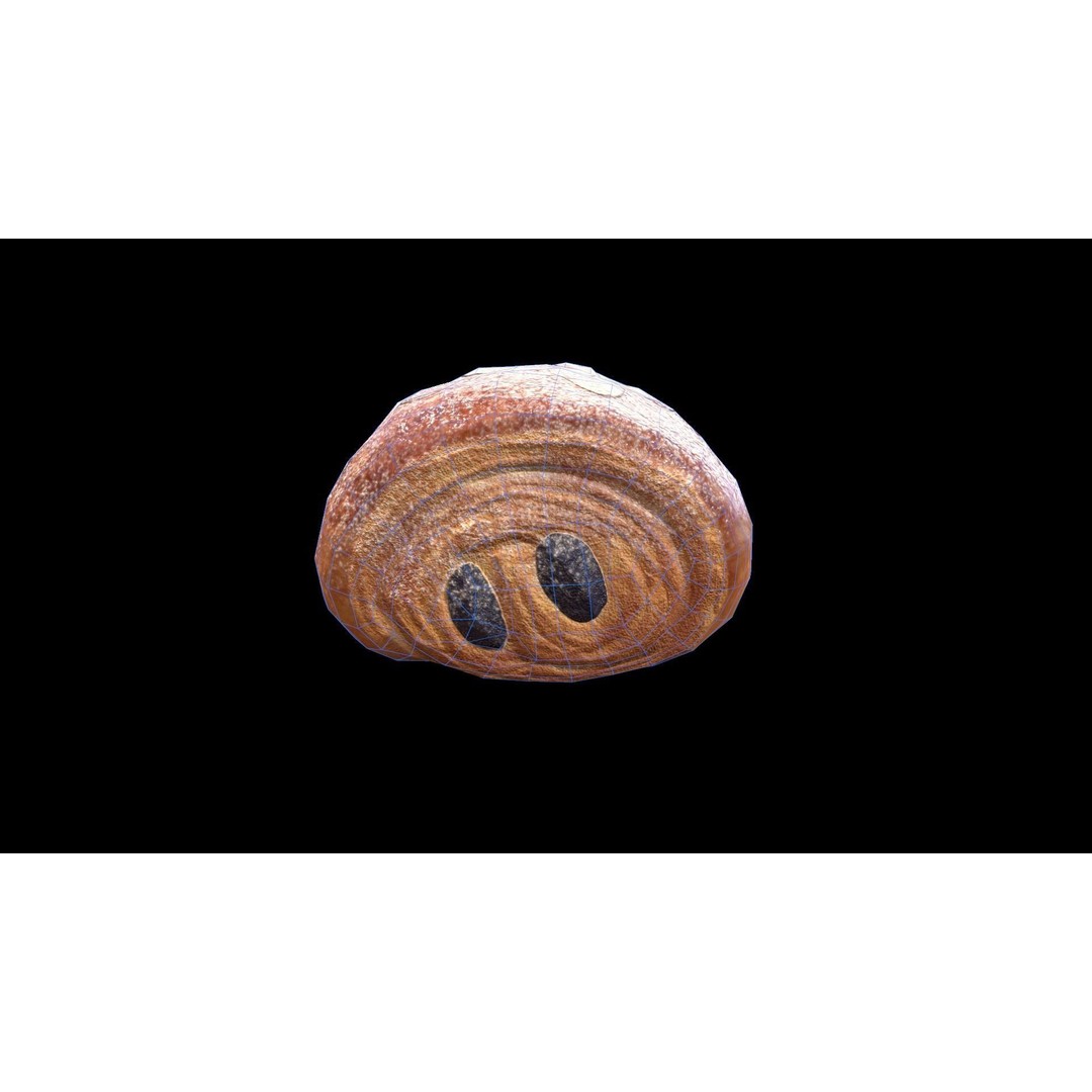Almond Chocolatine 3D Model – Low Poly PBR Game Asset, FBX - View 8