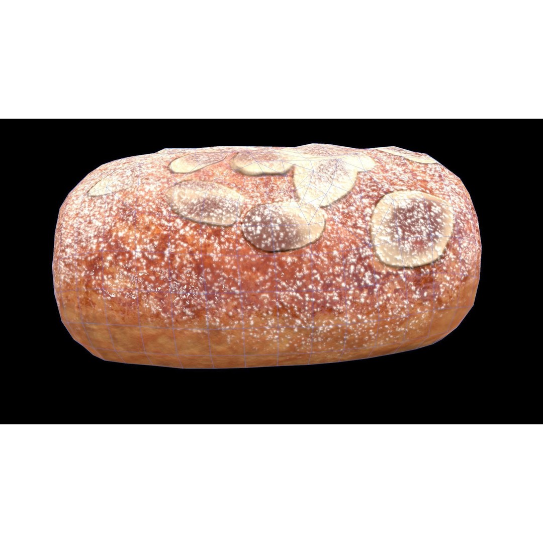 Almond Chocolatine 3D Model – Low Poly PBR Game Asset, FBX - View 9