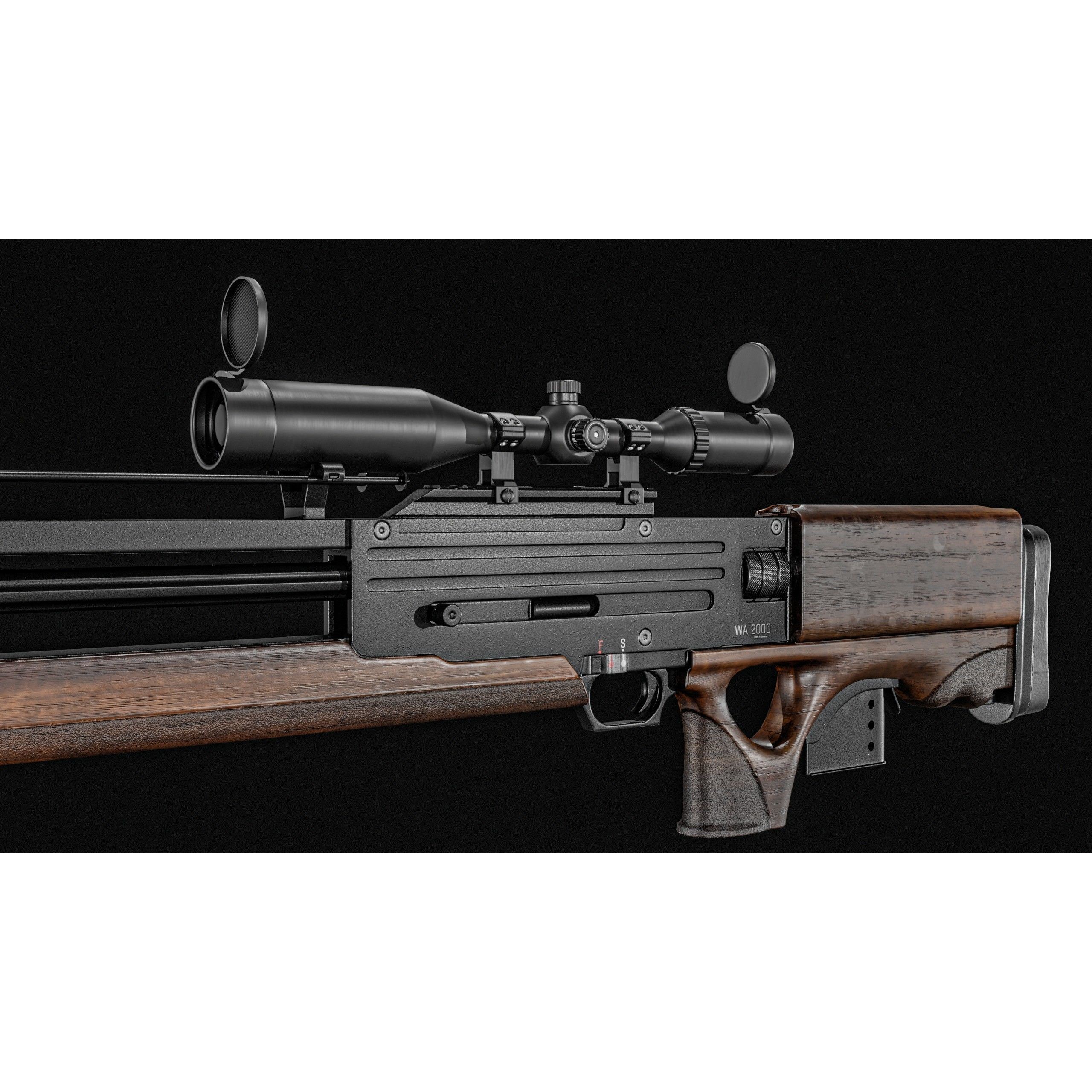 WA 2000 Sniper Rifle - Low-Poly Game-Ready 3D Model - View 11