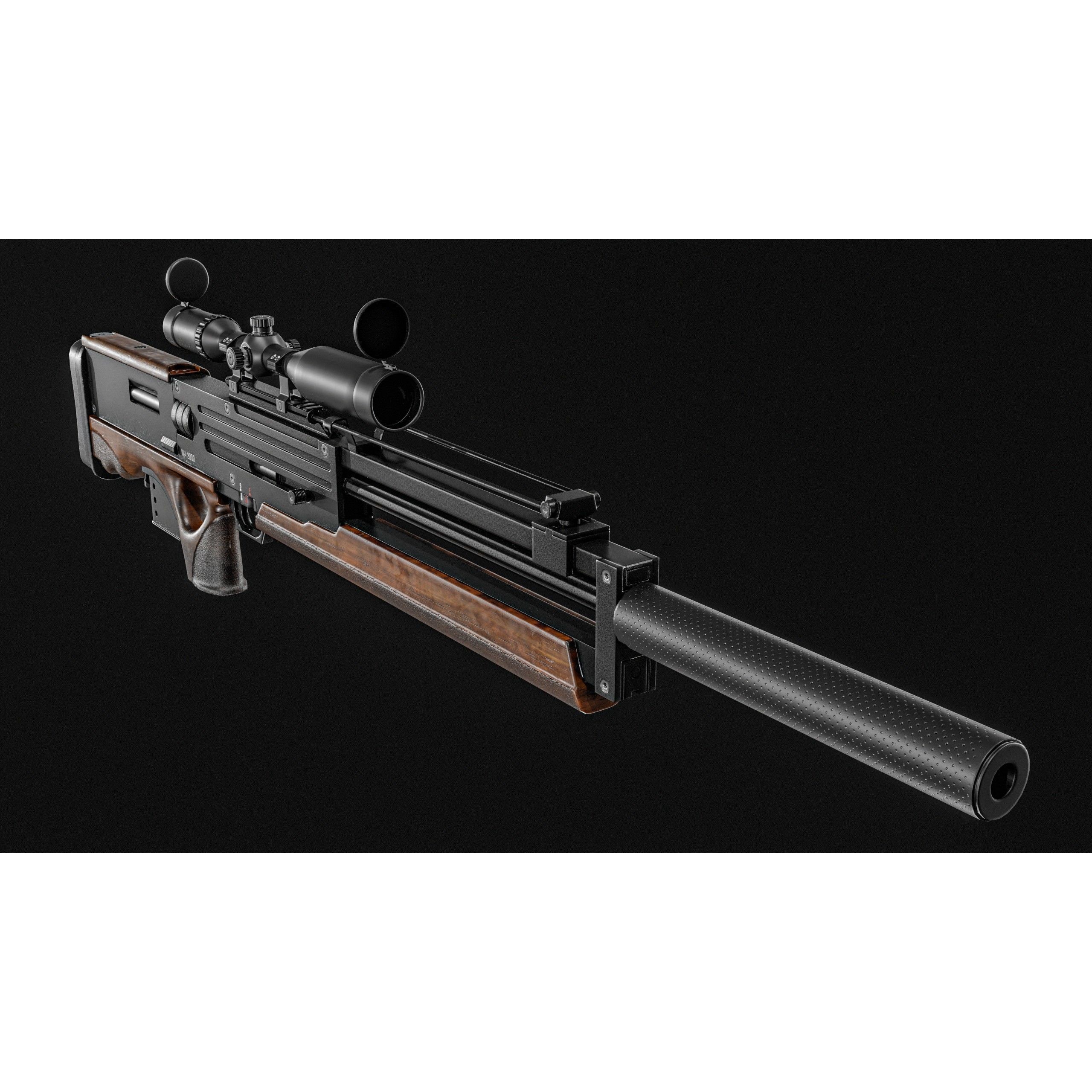 WA 2000 Sniper Rifle - Low-Poly Game-Ready 3D Model - View 18