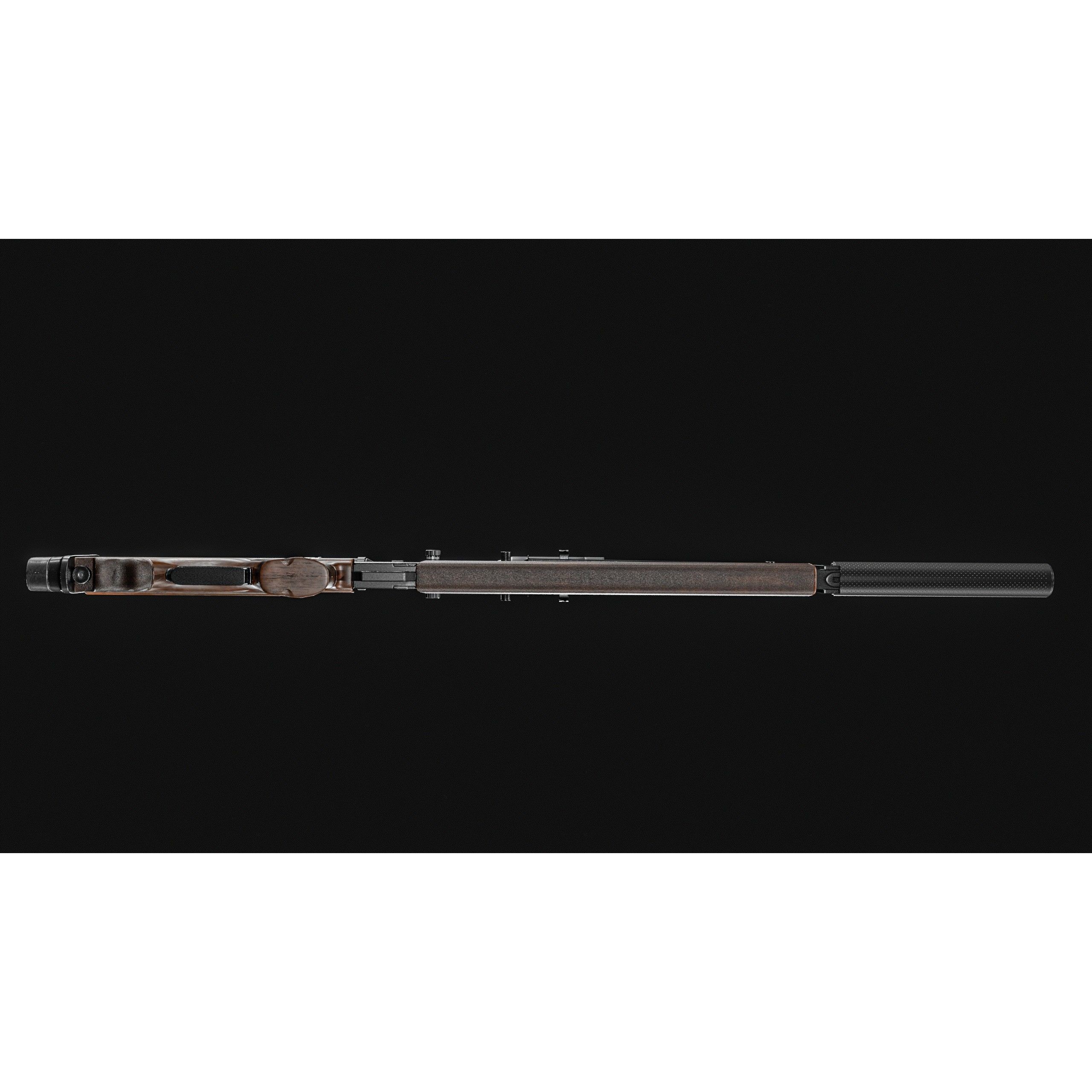 WA 2000 Sniper Rifle - Low-Poly Game-Ready 3D Model - View 24