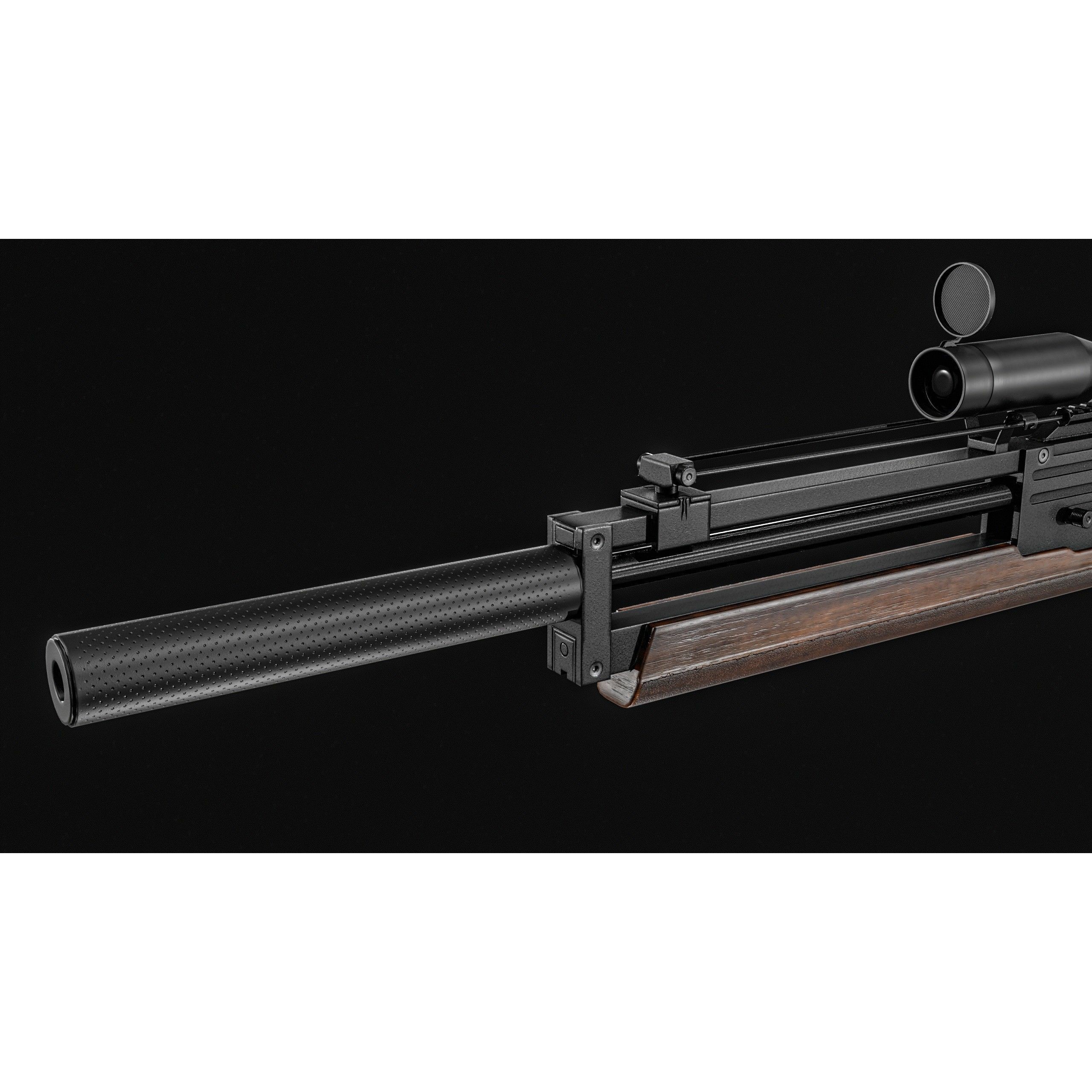 WA 2000 Sniper Rifle - Low-Poly Game-Ready 3D Model - View 25