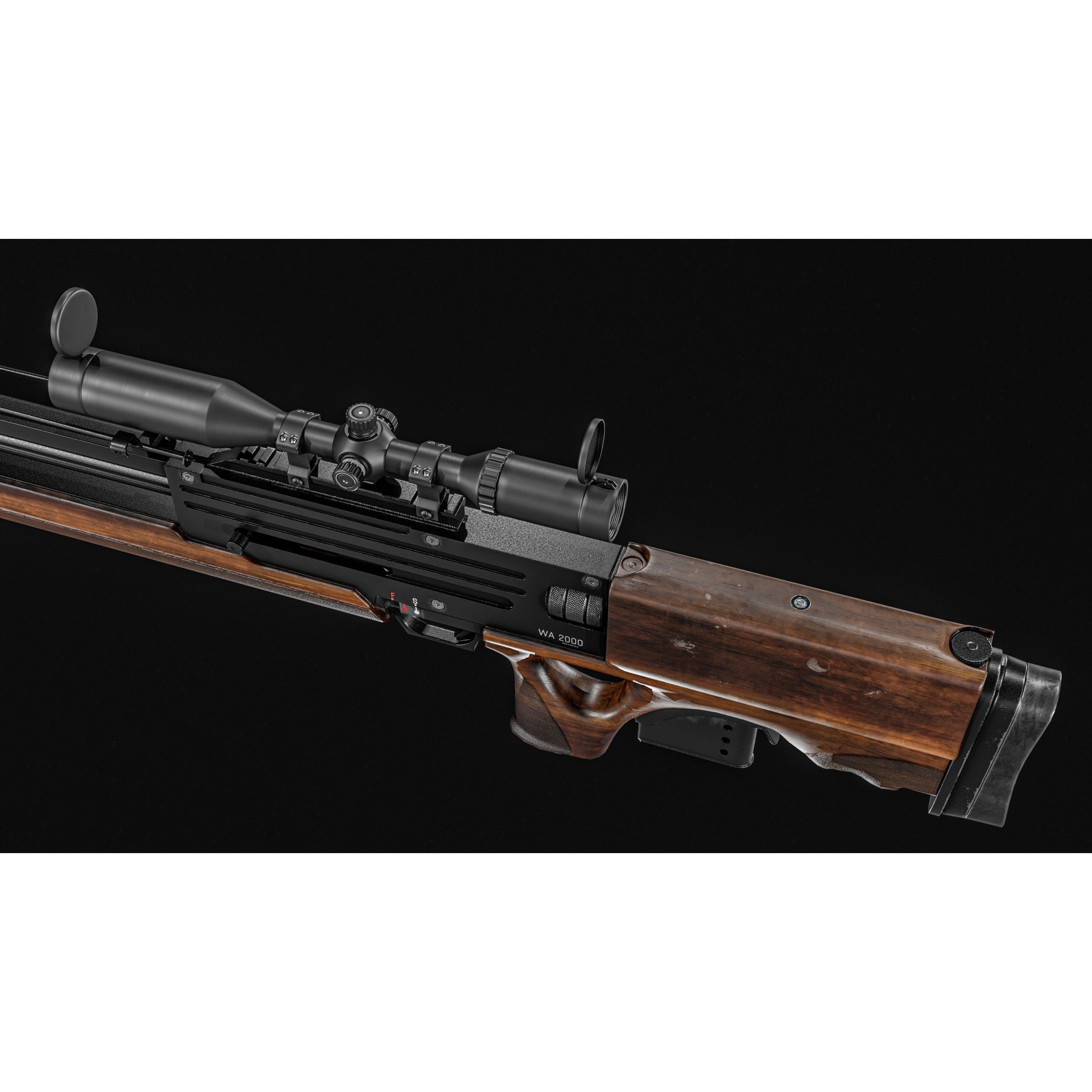 WA 2000 Sniper Rifle - Low-Poly Game-Ready 3D Model - View 8