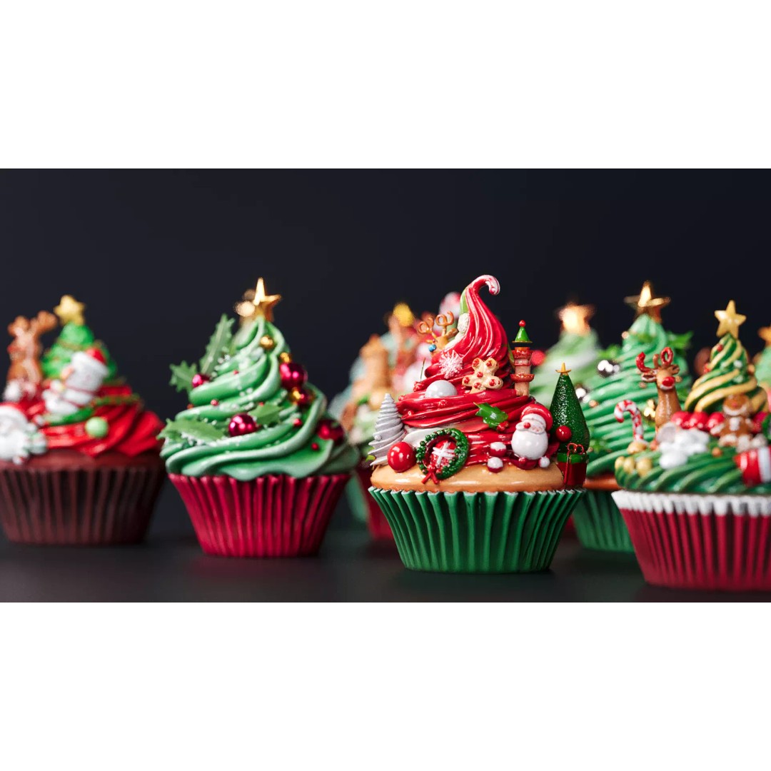 Christmas Cupcake 3D Model – PBR Textured Game Asset, FBX, Blender - View 6