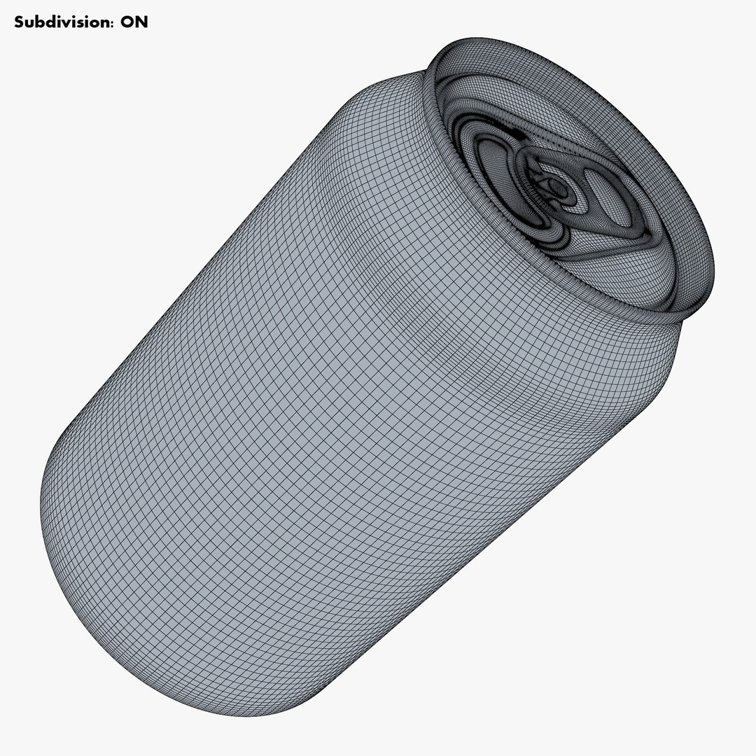 Aluminum Standard Can 330ml 3D Model – PBR Textured, Game-Ready Formats - View 11