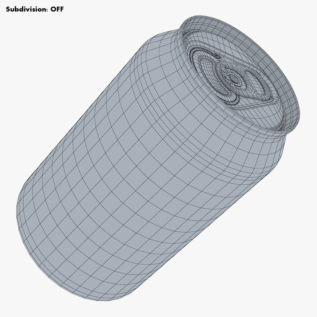 Aluminum Standard Can 330ml 3D Model – PBR Textured, Game-Ready Formats - View 12